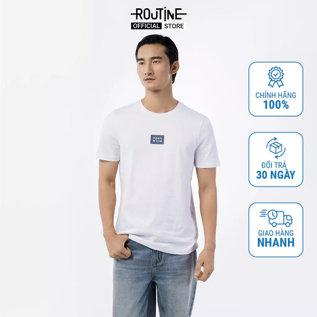 Áo Thun Tay Ngắn Nam In Họa Tiết Rubber Form Fitted - Routine 10F22TSS005