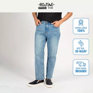 Quần jean nam denim in lai form straight crop - routine 10s21dpa018