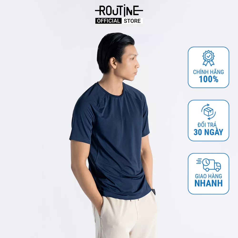 Áo Thun Thể Thao Nam Tay Ngắn Rã Vai Form Fitted - Routine 10F22TSSA001