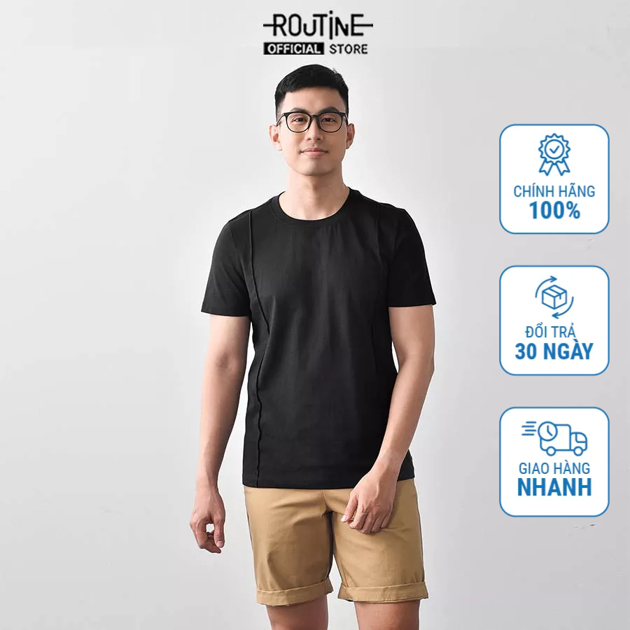 Áo Thun Nam Tay Ngắn Trơn Form Fitted - Routine 10S21TSH003