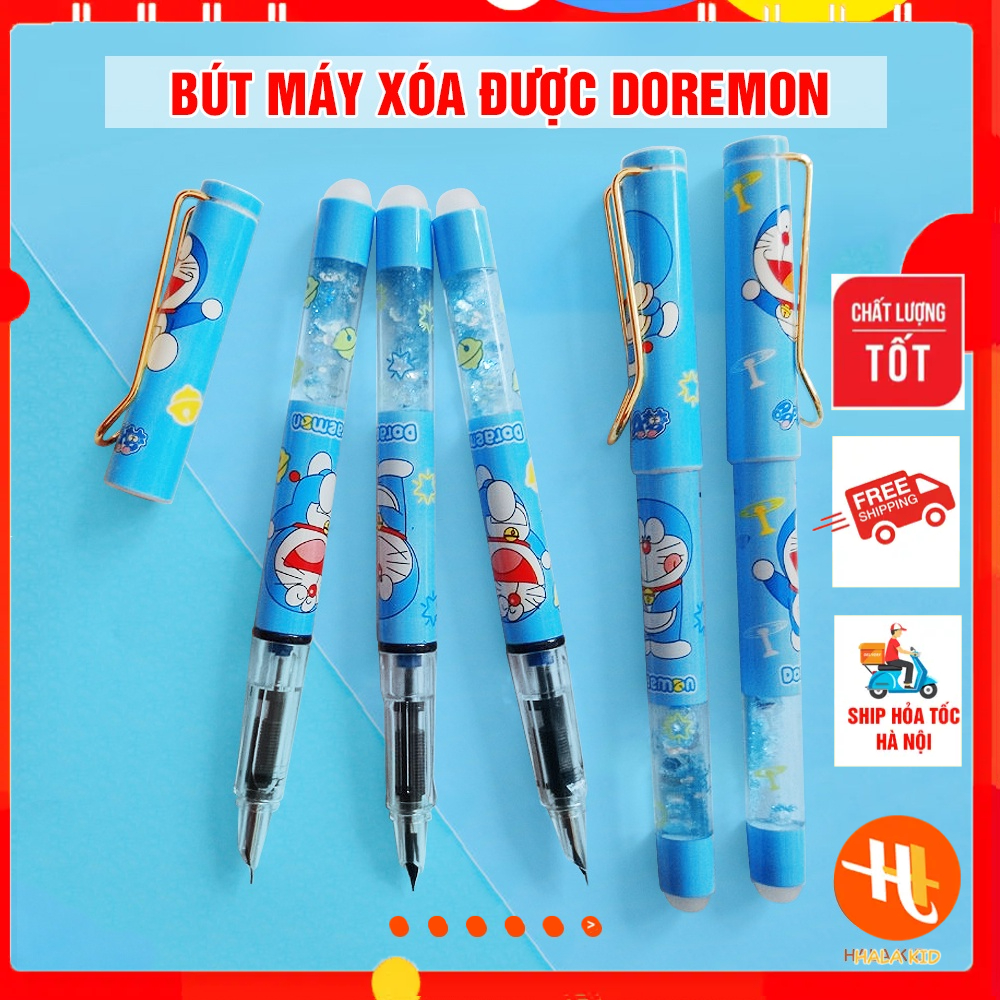 Bút máy xóa được NHŨ DOREMON kèm 1 ống mực cho bé tập viết