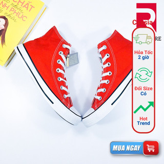 Giày sneaker màu đỏ cổ cao