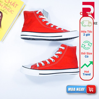 Giày sneaker màu đỏ cổ cao (lẻ size bán giá rẻ)