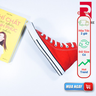 Giày sneaker màu đỏ cổ cao (lẻ size bán giá rẻ)
