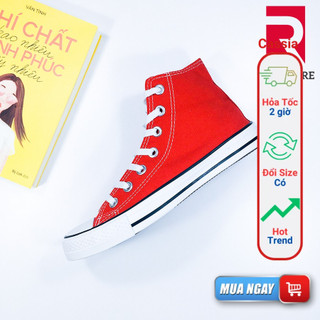 Giày sneaker màu đỏ cổ cao (lẻ size bán giá rẻ)