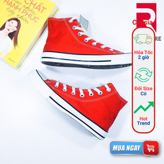 Giày sneaker màu đỏ cổ cao (lẻ size bán giá rẻ)