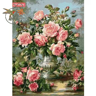 Tranh Đính Đá Hoa, Gắn Đá 5D Kích Thước 30x40 Tự Hoàn Thành DIY