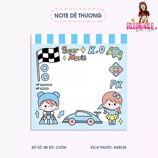 Giấy note họa tiết dễ thương