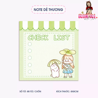 Giấy note họa tiết dễ thương