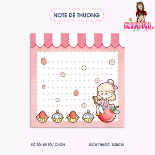 Giấy note họa tiết dễ thương