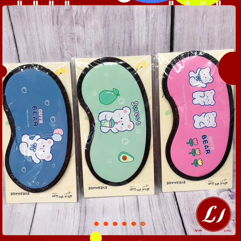 MIẾNG BỊT MẮT HOẠT HÌNH giúp dễ ngủ, giảm ánh sáng chiếu vào mắt -ladobi -TH