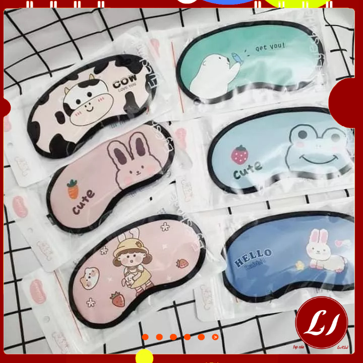 MIẾNG BỊT MẮT HOẠT HÌNH giúp dễ ngủ, giảm ánh sáng chiếu vào mắt -ladobi -TH