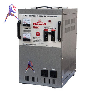 Ổn áp 1 pha robot reno 10kva chống sốc điện đảo nguồn 2 cực