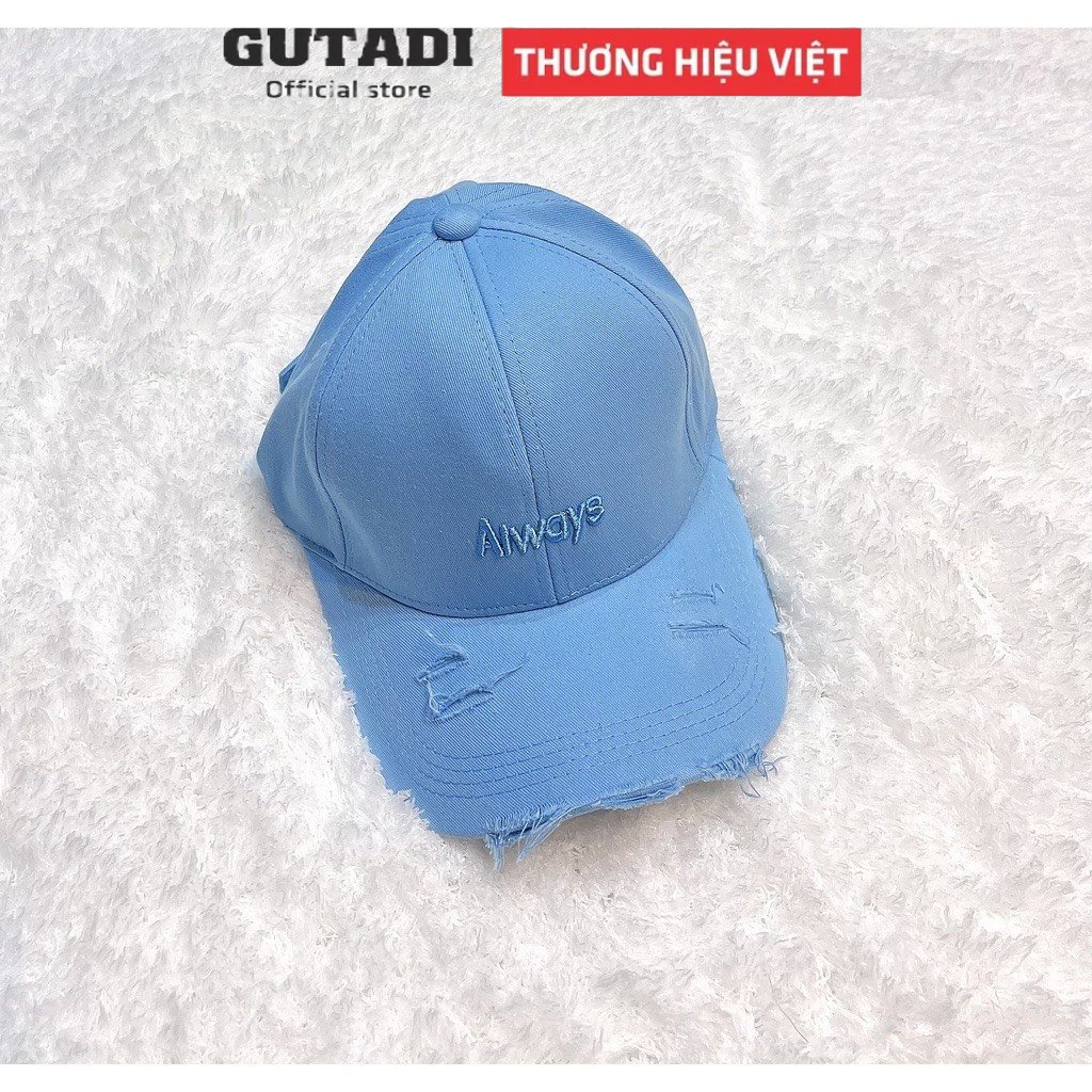 Mũ lưỡi trai Nón kết thêu chữ Always kiểu rách tua chất kaki cao cấp form unisex