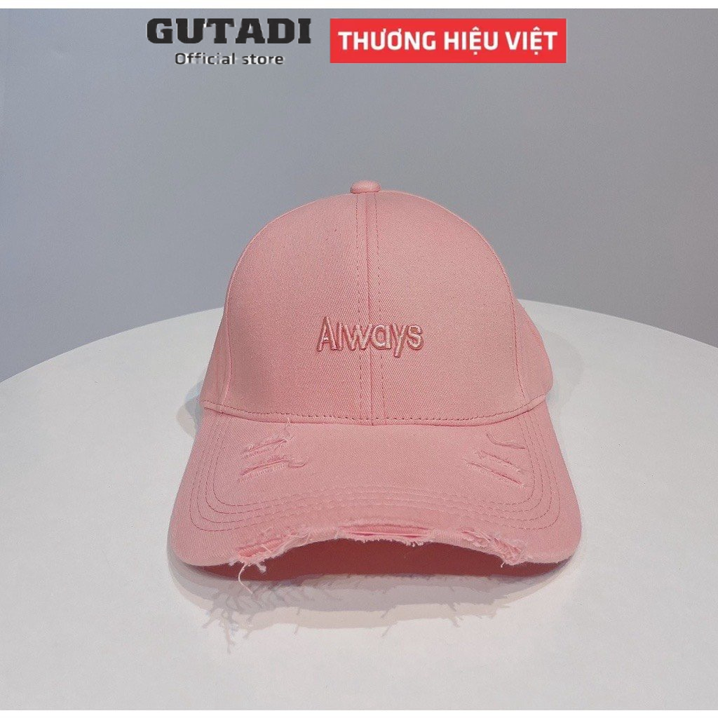 Mũ lưỡi trai Nón kết thêu chữ Always kiểu rách tua chất kaki cao cấp form unisex