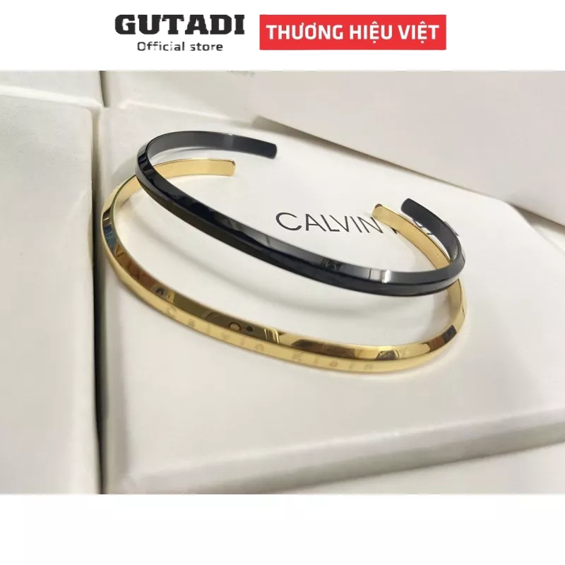 Vòng tay cuff CiK Vòng lắc tay titan không gỉ thiết kế đơn giản thanh lịch vòng tay đôi trang sức titan cao cấp