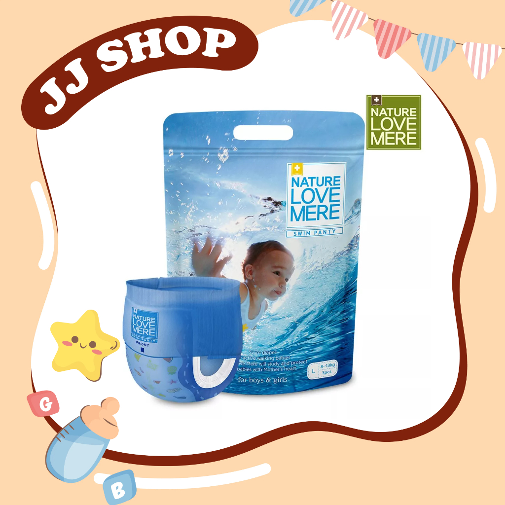 Túi 3 Miếng Tã Bỉm Quần Bơi NATURE LOVE MERE Cao Cấp Nội Địa Hàn Quốc - Size L / XL