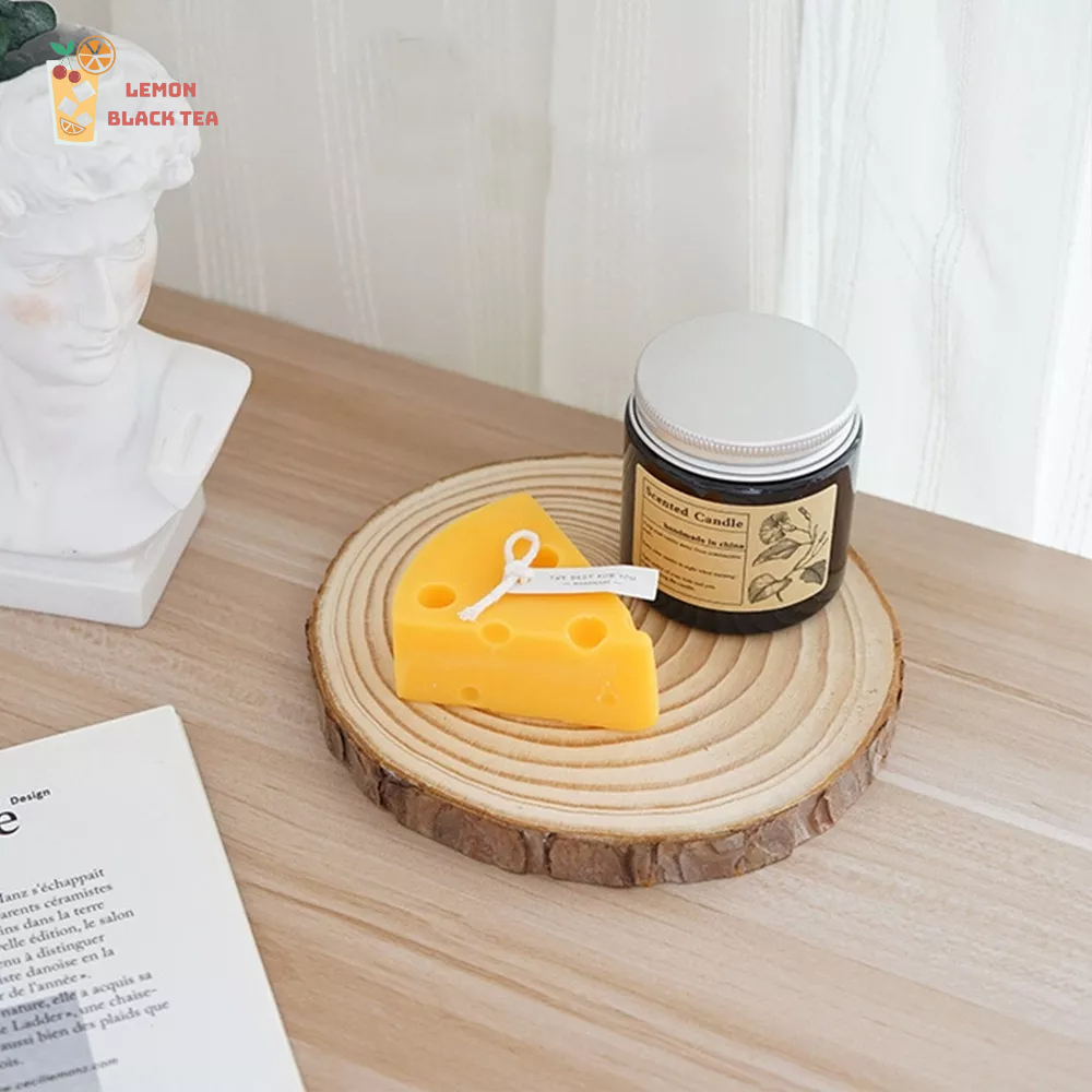 Tấm Lót Cốc Uống Cà Phê , Đế Để Nến Thơm Decor Hình Tròn Bằng Khoanh Gỗ Tự Nhiên