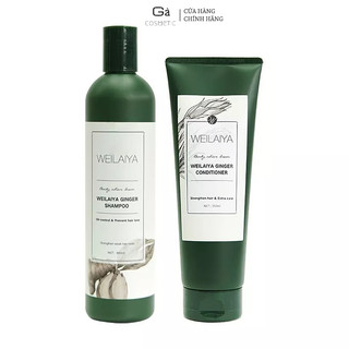 Cặp Dầu Gội - Xả Gừng Trắng Kích Mọc Tóc Weilaiya Ginger Shampoo & Conditioner (20Mlx2)