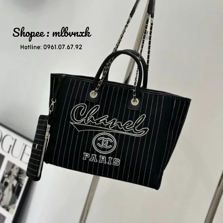 ẢNH THẬT - Túi Cha.nel Shoping Tote Kèm Ví Size Đại