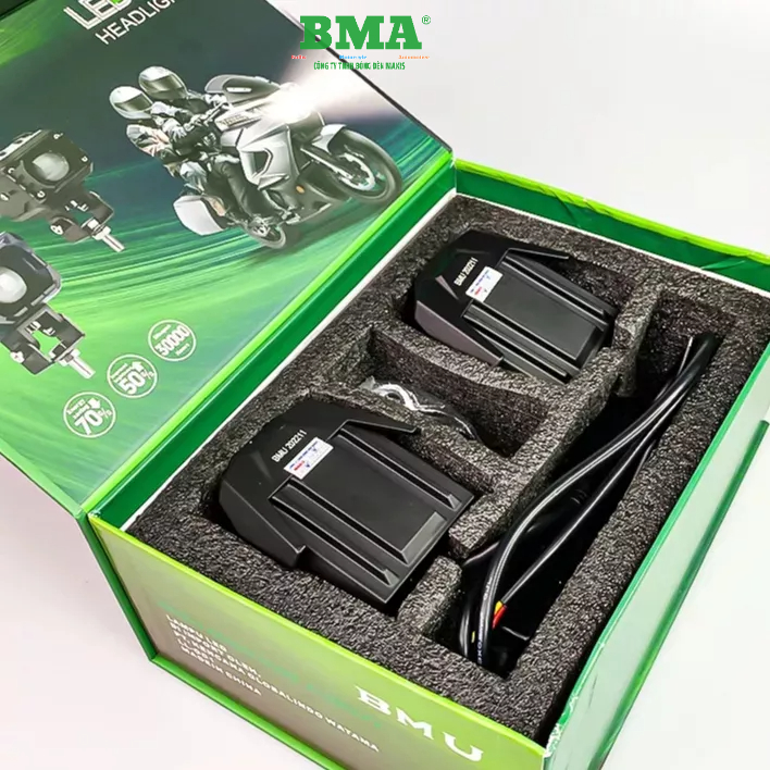 Đèn Trợ Sáng Bi Cầu BMU S31 55W/12.24V/DC 4 Chế Độ Ánh Sáng 6000K