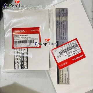 Tem Thông Số Tem Gáy Tem Hộp Xích Honda Dream Wave Chính Hãng honda