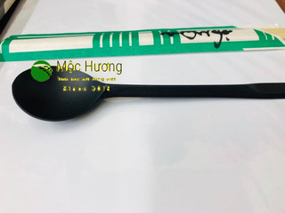 100 Chiếc Thìa Nhựa Nhập Khẩu Đen Nhám