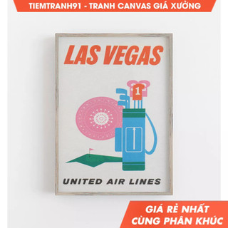 Tranh treo tường, Las Vegas Wall Art, Golf Wall Art, Vintage Wall Art, Las Vegas Print, Retro Decor, tặng kèm đinh treo.