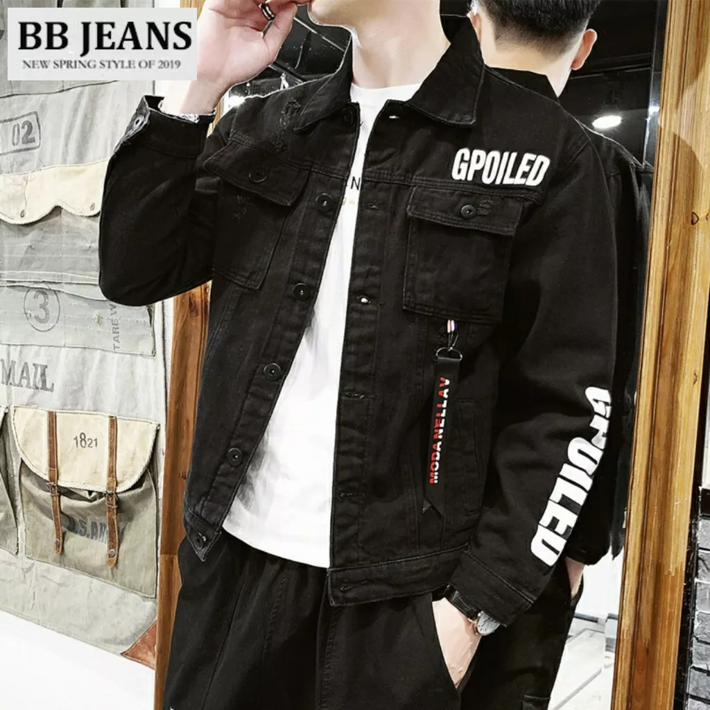 Áo khoác kaki nam màu trắng form rộng - trắng in GP - trắng Basic showbiz size 40-72kg BB Jeans