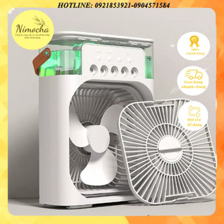 Quạt hơi nước siêu mát XIBICEN, Quạt mini phun sương 5 vòi phun, Máy lạnh làm mát không khí dạng quạt tiết kiệm tiền