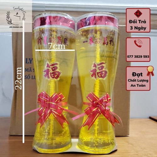 Nến ly nơ đại KHÔNG KHÓI - KHÔNG MÙI - cháy liên tục 5 ngày - bao gồm Hộp 6 ly