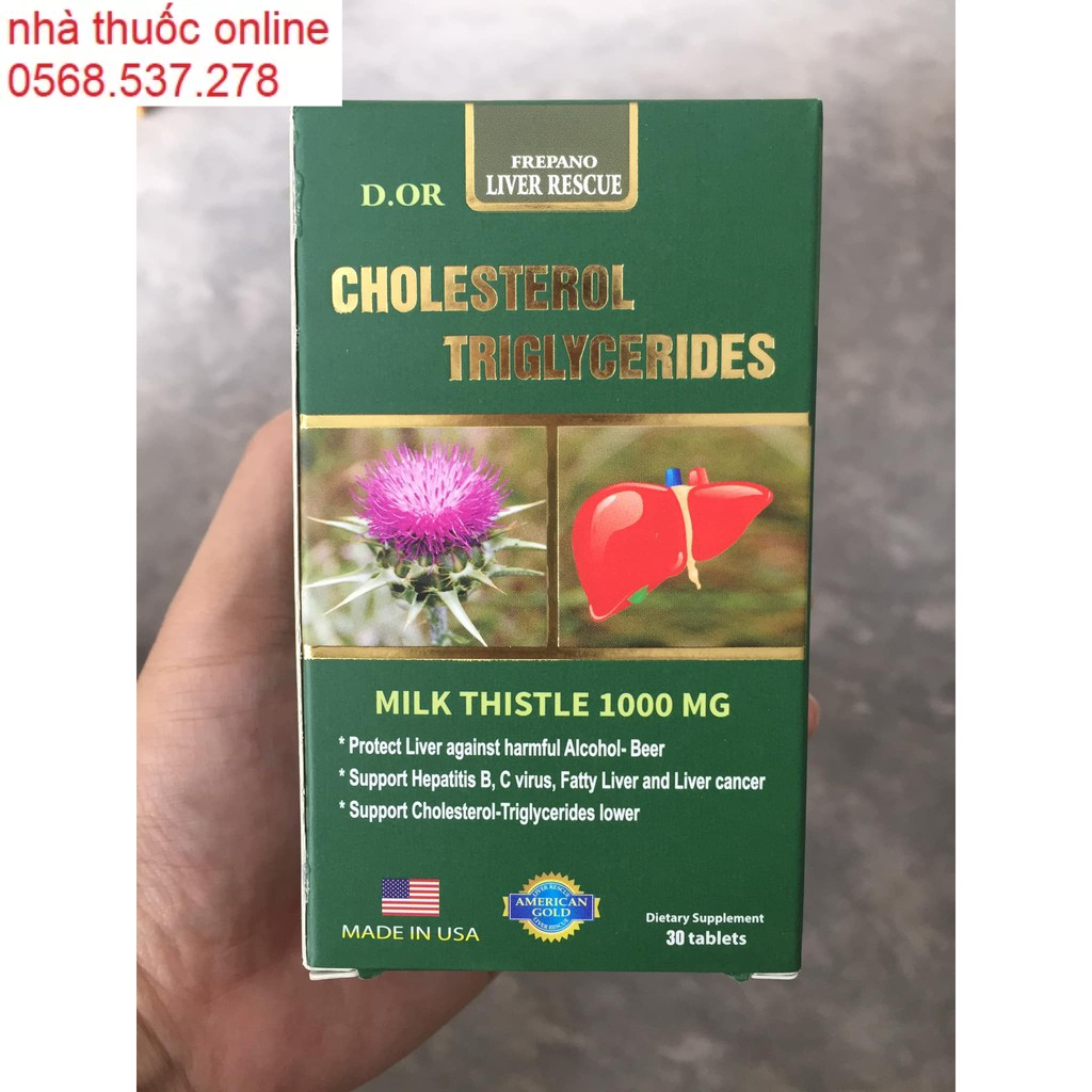 Bổ Gan Mỹ Frepano Liver Rescue hỗ Trợ chức năng gan kém, gan nhiễm mỡ, viêm gan B, C, rượu bia - Hộp 30 Viên