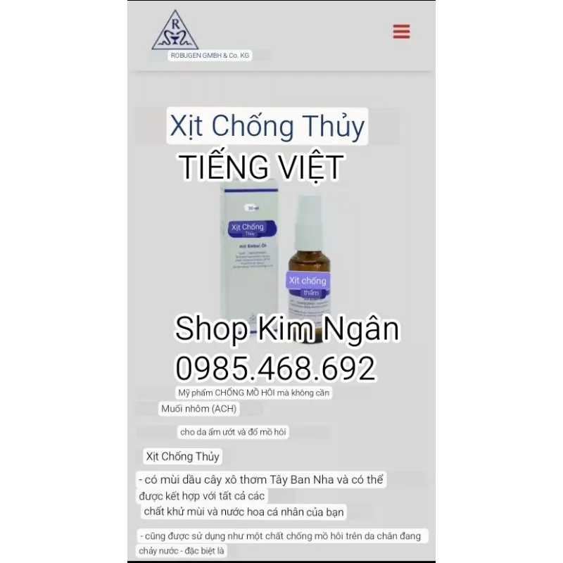 ANTIHYDRAL SPRAY XỊT NGĂN MỒ HÔI TAY CHÂN, KHỬ MÙI HÔI NÁCH VỚI DẦU THƠM TÂY BAN NHA