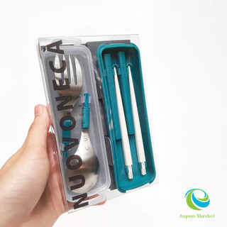 Set đũa thìa dĩa gấp gọn takeya nuovoneca hàng nhật nội địa