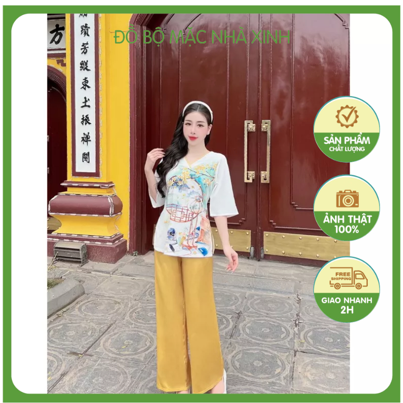 Đồ lam đi chùa hot 2023 - Đồ bộ Lam đi lễ chùa Tay lỡ thanh lịch, sang trọng vải lụa nhập mịn thời thượng.