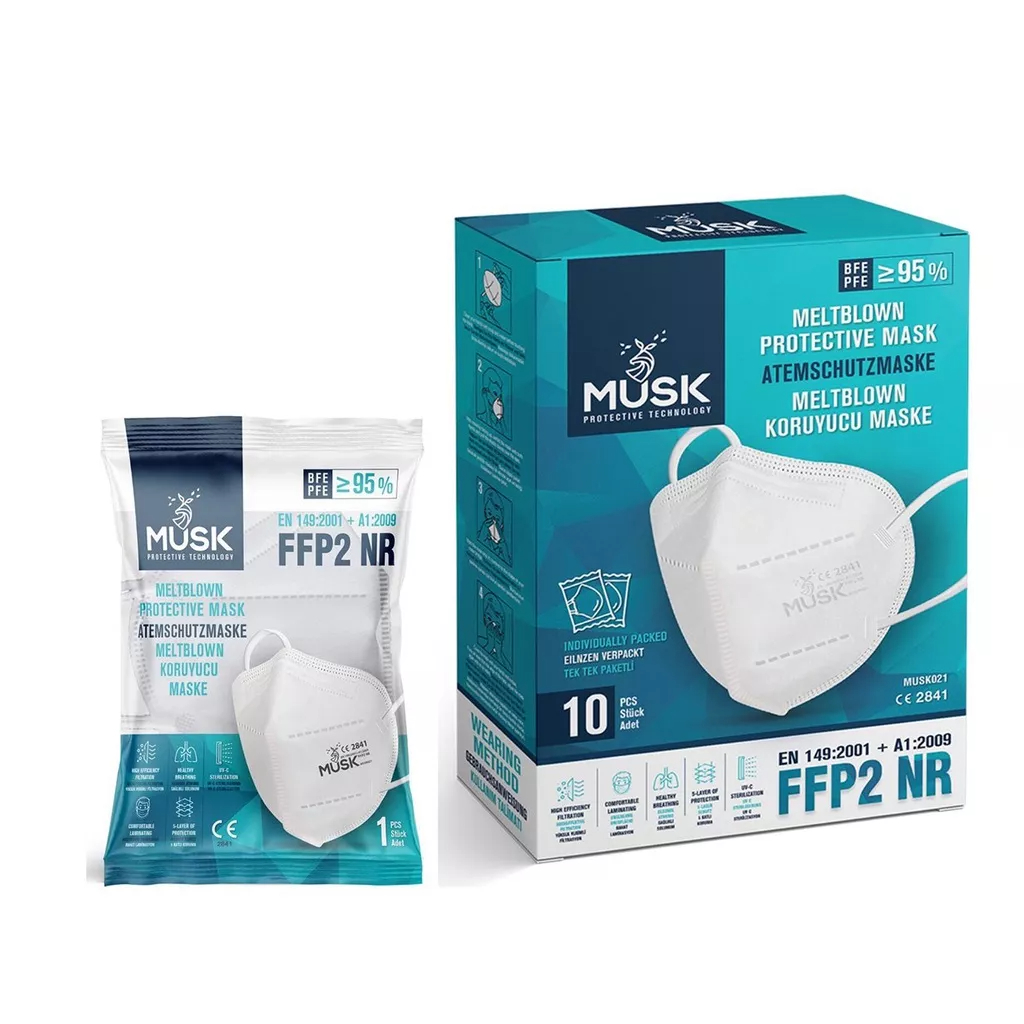 Hộp khẩu trang MUSK 5 Lớp N95/FFP2 Nhậu Khẩu Châu Âu - Vimedtec 001