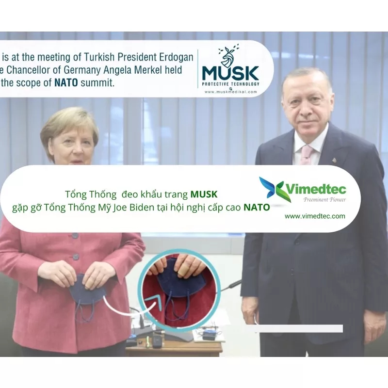 Hộp khẩu trang MUSK 5 Lớp N95/FFP2 Nhậu Khẩu Châu Âu - Vimedtec 001