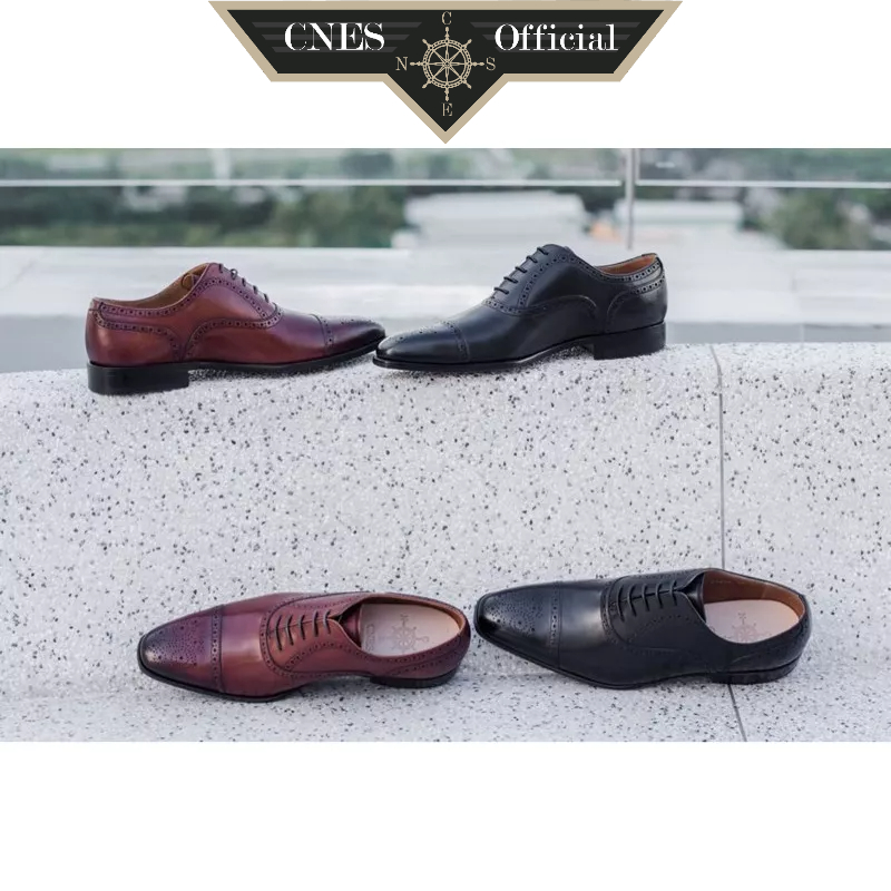 Giày Tây Nam Oxford Thời Trang Công Sở Da Bê Cao Cấp Thương Hiệu CNES (U 1922)