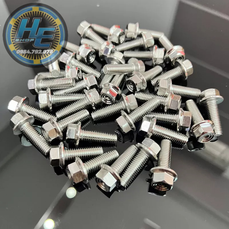 Ốc inox salaya 8li25 gắn pát heo, gác chân