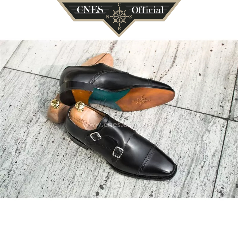 Giày tây nam cao cấp kiểu dáng monkstrap chất liệu da bê nhập khẩu thương hiệu CNES (Monkan 21)