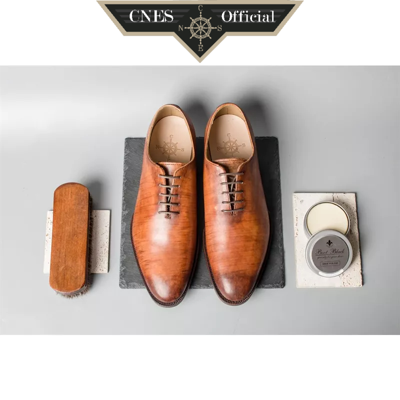Giày Da Nam Oxford Thời Trang Chất Liệu Da Bê Cao Cấp Thương Hiệu CNES (U 1540 S 53 - SP 2499)
