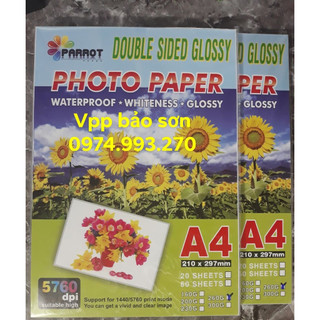 (Giá rẻ) Giấy in ảnh A4 2 mặt bóng ĐL 260gsm (50 tờ/xấp)