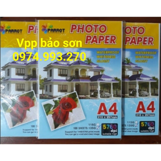 Giấy in ảnh A4 1 mặt 135gsm (100 tờ/xấp)