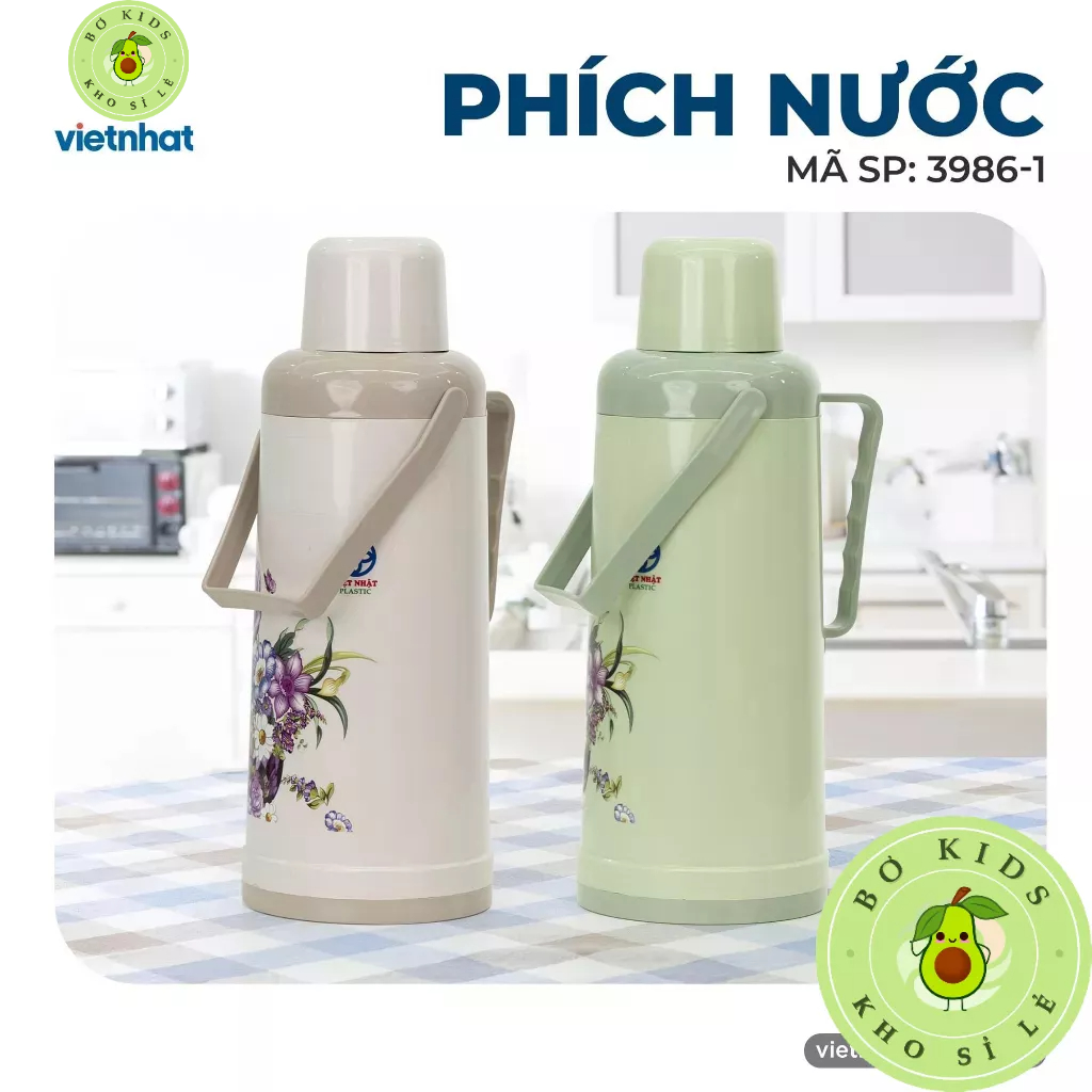 Phích đựng nước nóng 2l Việt nhật (MS:3986-1) Bình thủy đựng nước truyền thống giá rẻ, giữ nhiệt 12h