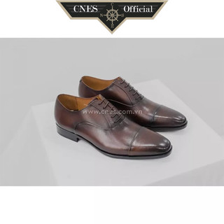 Giày da nam oxford công sở thủ công chất liệu da bê tây ban nha thương hiệu cnes