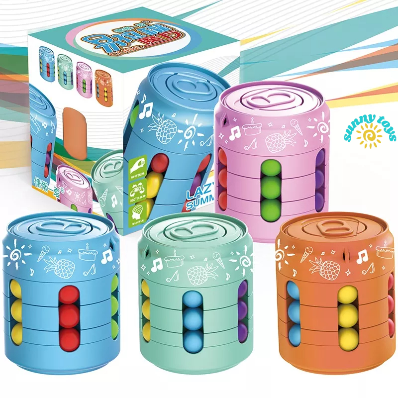 Rubik biến thể hình hạt đậu hình lon bia- dồ chơi giải toả căng thẳng cho bé