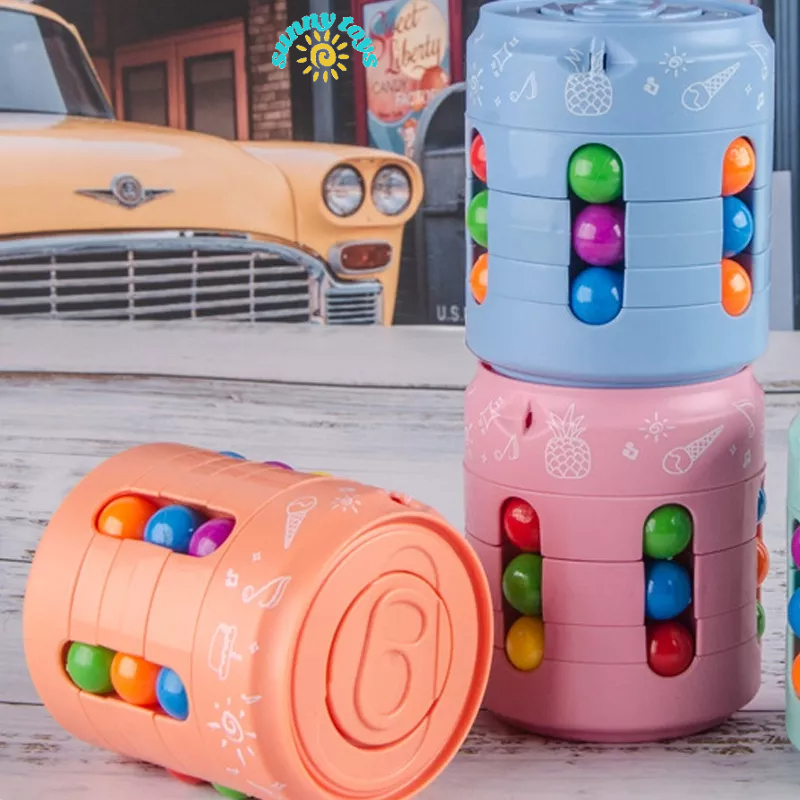 Rubik biến thể hình hạt đậu hình lon bia- dồ chơi giải toả căng thẳng cho bé