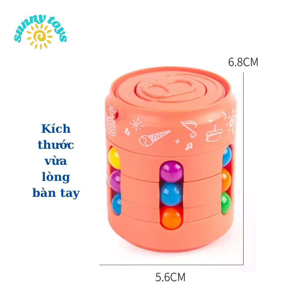 Rubik biến thể hình hạt đậu hình lon bia- dồ chơi giải toả căng thẳng cho bé