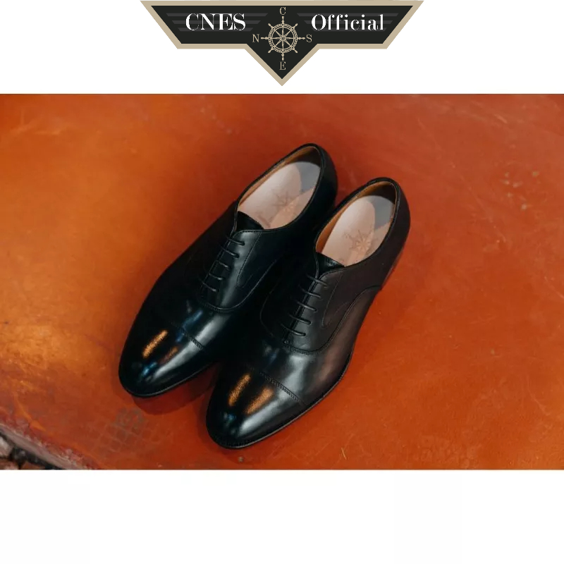 Giày Da Nam Oxford thời trang công sở chất liệu da bê nhập khẩu cao cấp thương hiệu CNES 