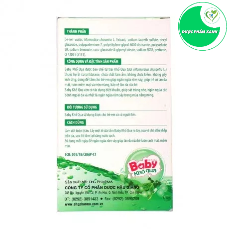 Baby Khổ Qua 100ml - Sữa Tắm Phòng Ngừa Rôm Sảy - DHG